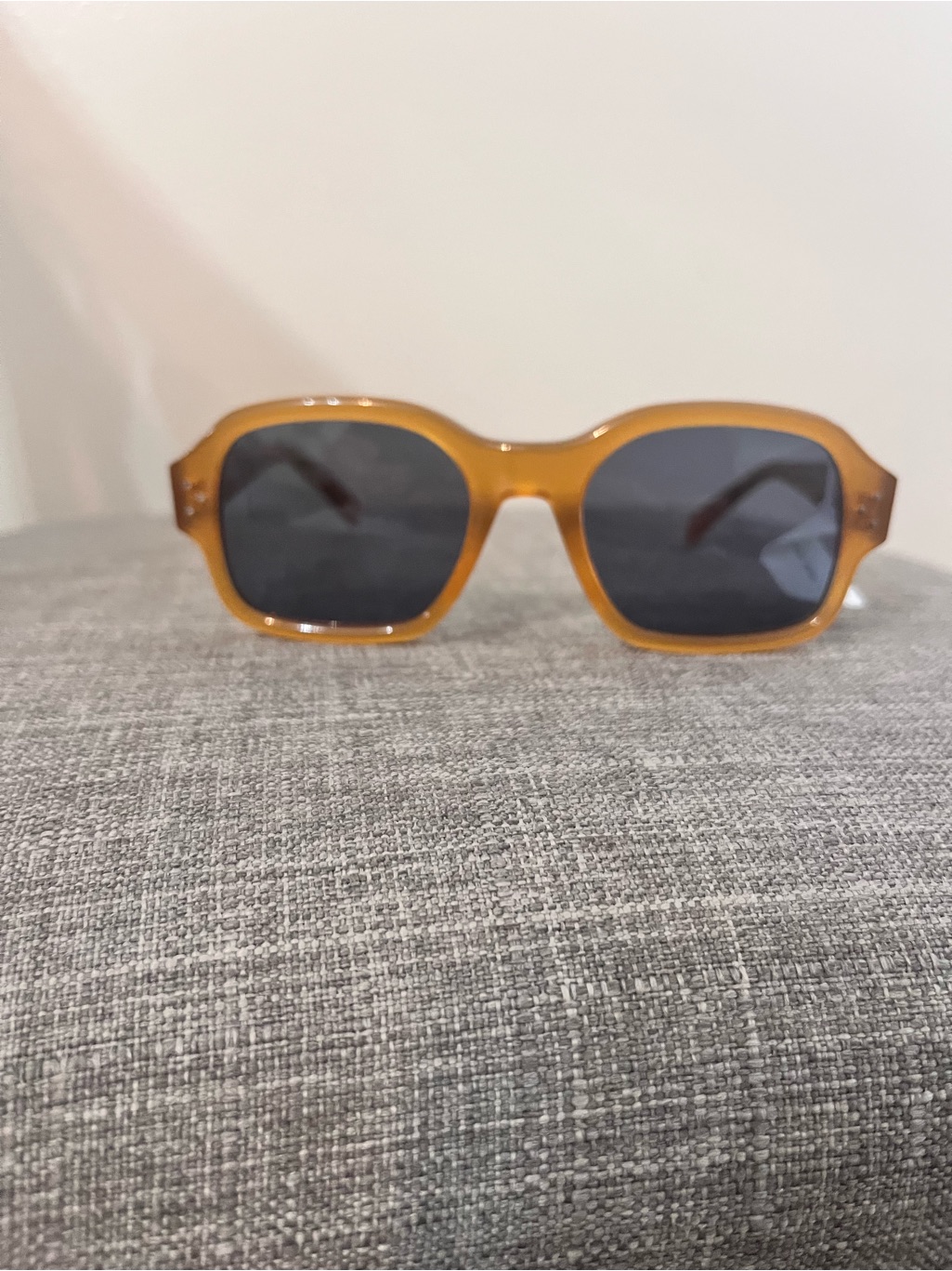 Celine Amber Brown Frame Black Lens Sunglasses